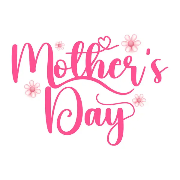 Feliz Dia Das Mães Tipografia Design Vetor Com Flores Coloridas Vetores De Stock Royalty-Free