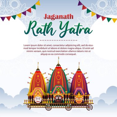 happy rath yatra poster clipart