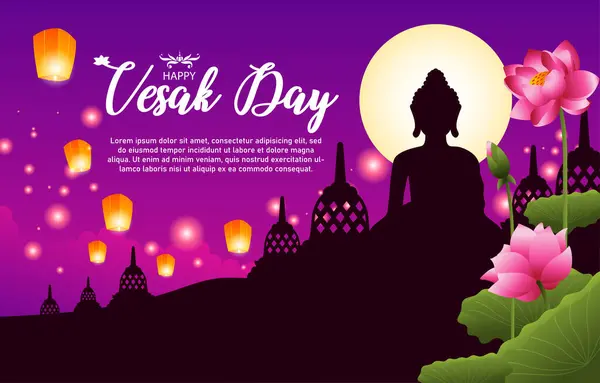 stock vector happy vesak day background