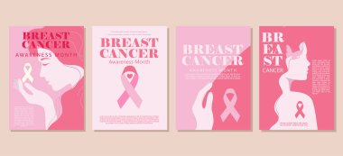 Meme Kanseri Farkındalığı Ayı sosyal medya, kapak, arka plan afişi