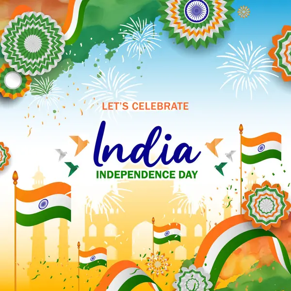 stock vector india independence day background