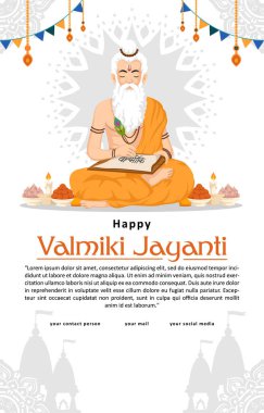 Happy Valmiki Jayanti for banner, greeting, card, cover clipart