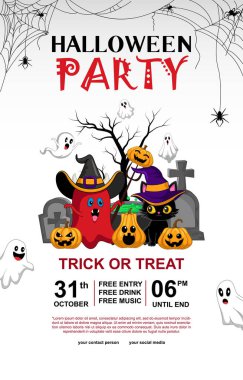 Lanetli Ev Resimleri Cadılar Bayramı Partisi Davetiyesi. Ürkütücü unsurlu, Düzenlenebilir Şablon