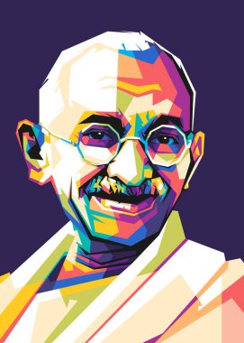 Mahatma Gandi, wpap pop sanat tarzında.