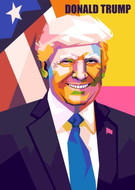 WPAP pop sanatında Donald Trump