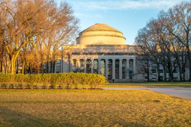 The architecture of the Main Building of the famous Massachusetts Institute of Technology in Cambridge, MA, USA.