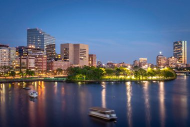 The skyline of Boston in Massachusetts, USA.