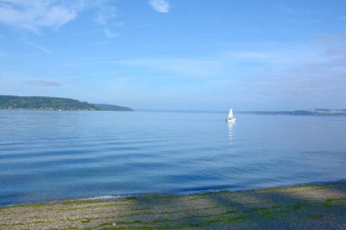 Washington, Tacoma 'daki Puget Sound' da sakin bir yaz manzarası..