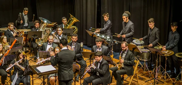 Ποντεβεδρα Ισπανια Απριλιοσ 2019 Ορχήστρα Δωματίου Κατά Διάρκεια Συναυλίας Στο Φωτογραφία Αρχείου