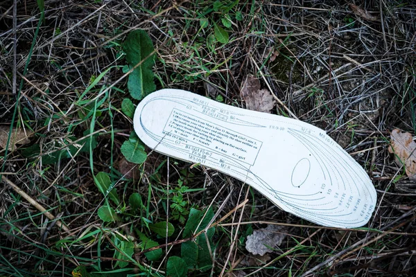 Устілка Яка Використовується Розрахунку Розміру Ноги Взуття Лежить Землі — стокове фото