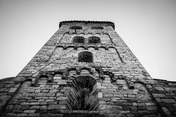 Wieża Kościoła San Vicente Espinelves Romańskim Stylu Espinelves Osona Katalonii — Zdjęcie stockowe