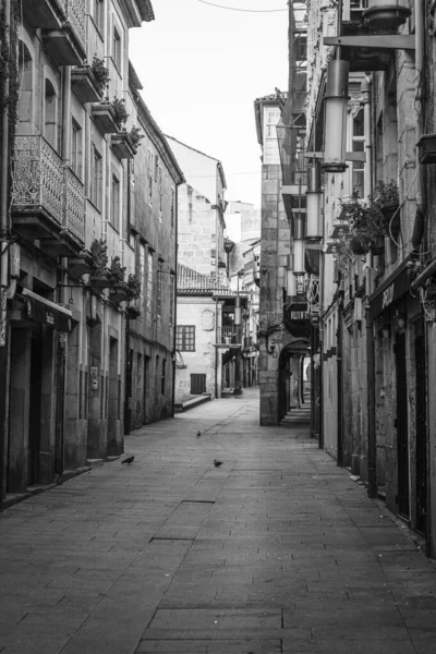 Pontevedra Spain July 2022 One Streets Historic Cacco City Granite — ストック写真