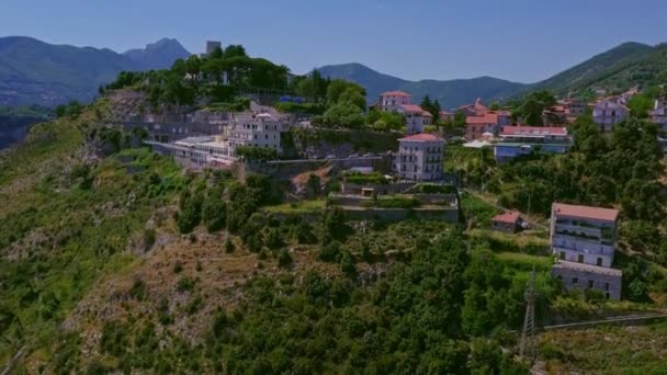 Piękna Włoska Wioska Płaszczach Amalfi — Wideo stockowe