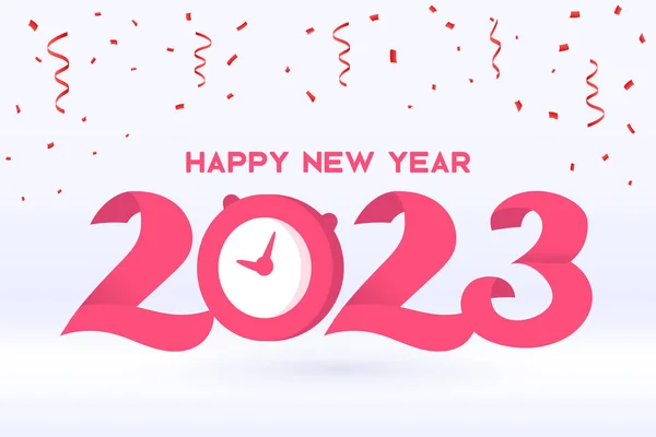 祝2023年新年快乐 适用于贺卡 病媒图解 — 图库矢量图片