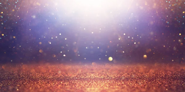 Фон Абстрактних Синіх Рожевих Фіолетових Золотих Блискучих Вогнів Дефокусований — стокове фото