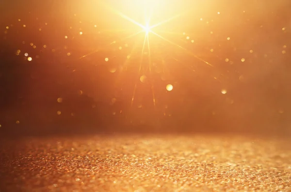 Bakgrund Abstrakt Guld Glitter Ljus Fokuserade — Stockfoto