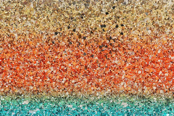 Glitter Παστέλ Φώτα Φόντο Πορτοκαλί Χρυσό Και Πράσινο Αποεστιασμένη — Φωτογραφία Αρχείου
