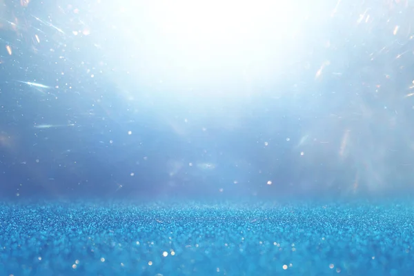 Background Abstract Glitter Lights Blue White Focused — Stock Photo, Image