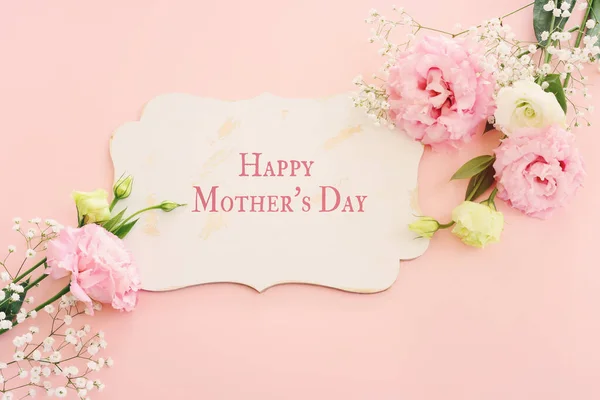 Mother Day Concept Pink Flower Pastel Background — Stock Photo, Image