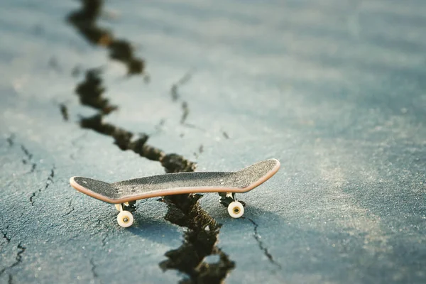 Image Conceptuelle Skateboard Vue Urbaine — Photo