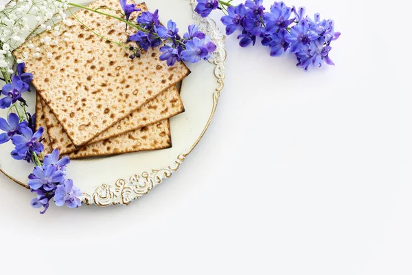 Concetto Celebrazione Pesah Festa Ebraica Pasqua Sfondo Bianco Isolato — Foto Stock