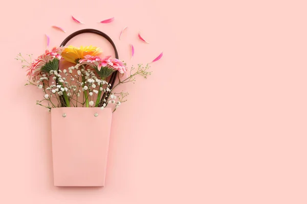 파스텔 아름다운 꽃들이 그려져 — 스톡 사진