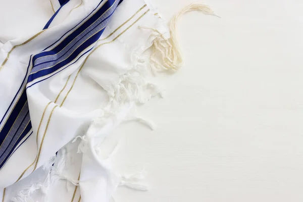 Religion Image White Prayer Talit Rosh Hashanah Jewish New Year — Stock Photo, Image