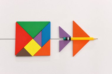 Uçak metaforundaki kurşun kalem görüntüsü. Liderlik ve eğitim fikri