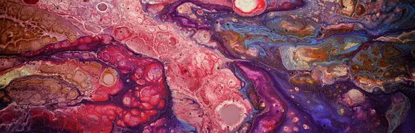 Fotografía Artística Fondo Efecto Marmolizado Abstracto Con Colores Creativos Violeta Imagen De Stock