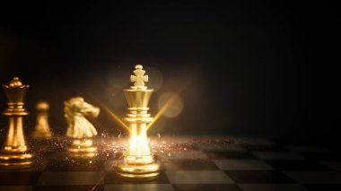 Satranç görüntüsü. İş, rekabet, strateji, liderlik ve başarı kavramı