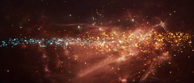 Soyut parlak altın ve siyah ışık arka planı. Odaklanmamış