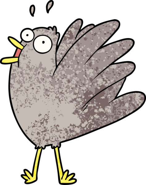 Orijinal karikatür kuş ciyaklaması