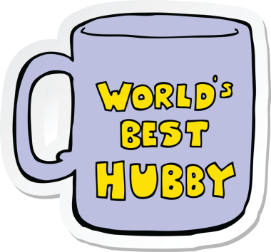 Dünyanın en iyi koca kupasının orijinal çıkartması.