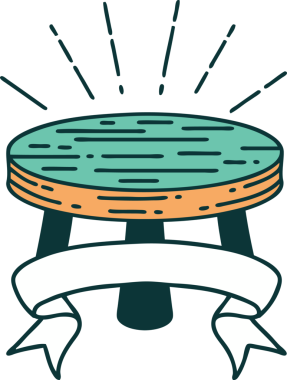 Dövme stili ahşap tabelalı orijinal parşömen.