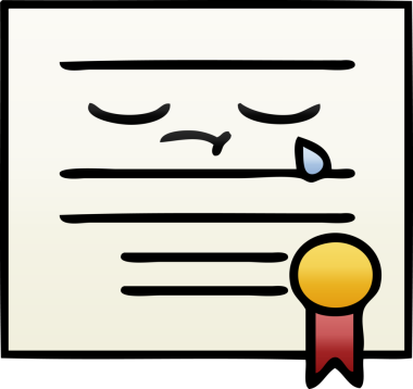 Mezuniyet diplomasının orjinal gölgeli karikatürü