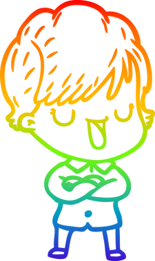 Orijinal gökkuşağı gradyan çizgi çizimi.