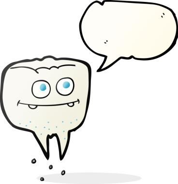 Orjinal serbest konuşma balonu çizgi film dişleri