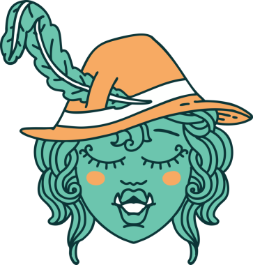 Orijinal Retro Tattoo Biçimli Ork Ozan karakteri