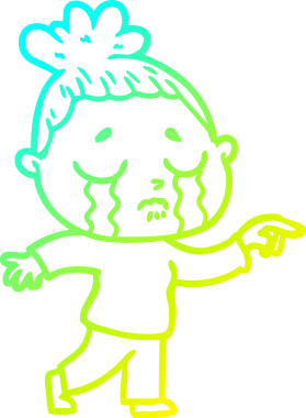 Ağlayan bir kadının çizdiği soğuk çizgi.