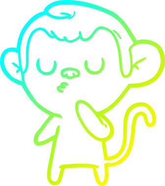 Bir çizgi film maymunu çizimi