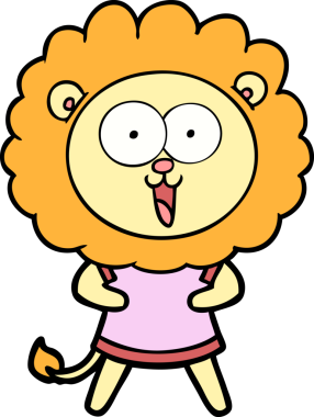 Orijinal mutlu çizgi film aslanı