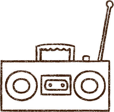 Orijinal Boombox Kömür Çizimi