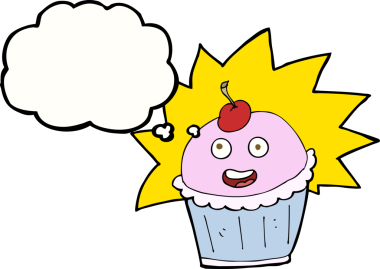 Düşünce baloncuklu orijinal kek.