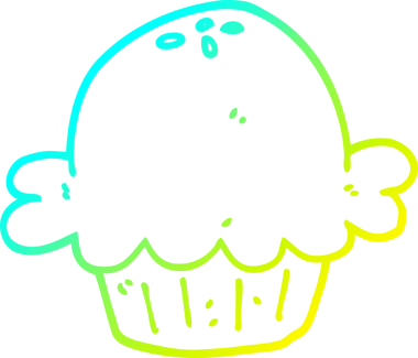 Orijinal soğuk eğimli çizgi film pastası çizimi