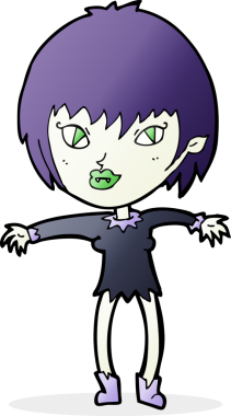 Orijinal vampir kız çizgi filmi.