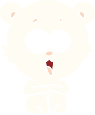 Orijinal gülen oyuncak ayı düz renkli çizgi film