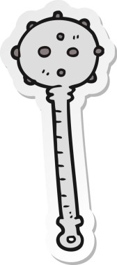 Ortaçağ topuzunun orijinal çıkartması.