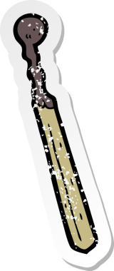 Yanmış bir kibritin orijinal gerilim çıkartması.