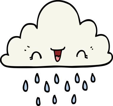 orijinal karikatür fırtına bulutu