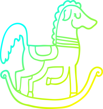 Orijinal soğuk gradyan çizimi bir çizgi rockçı atın